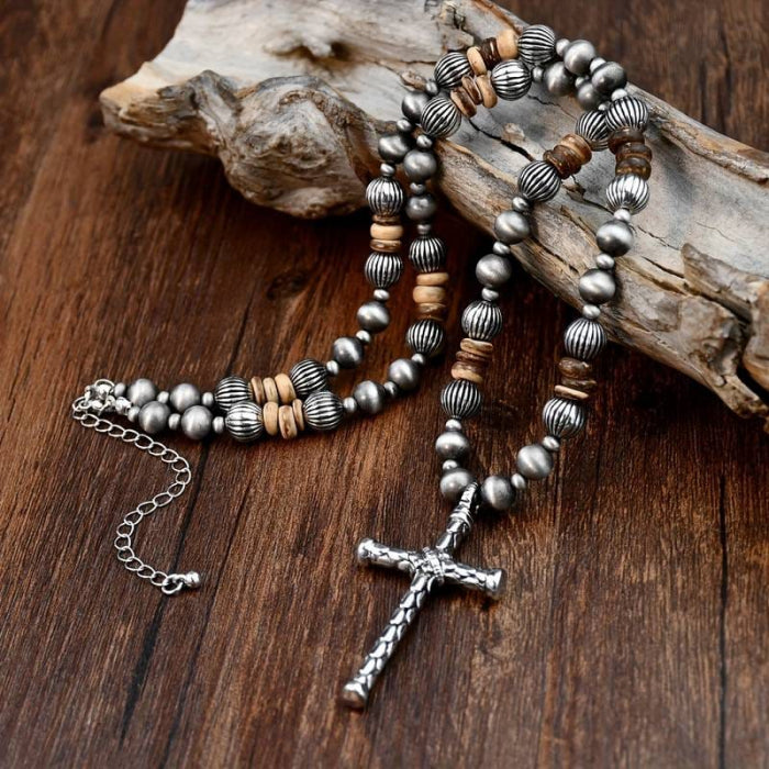 Lant Brooks Vintage Rosary Brown