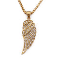 Lant cu pandantiv Brooks Gold Diamond Wing