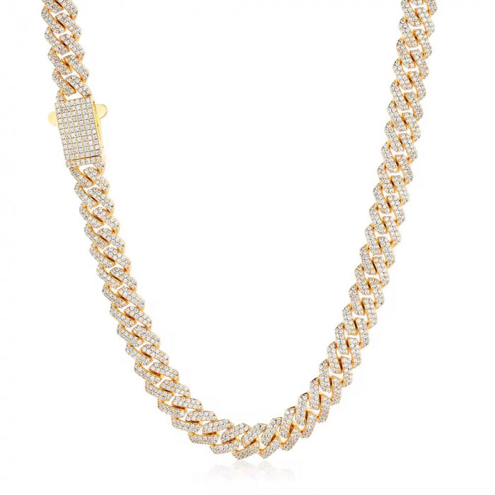 Lant Cuban Gold Diamonds 10 MM