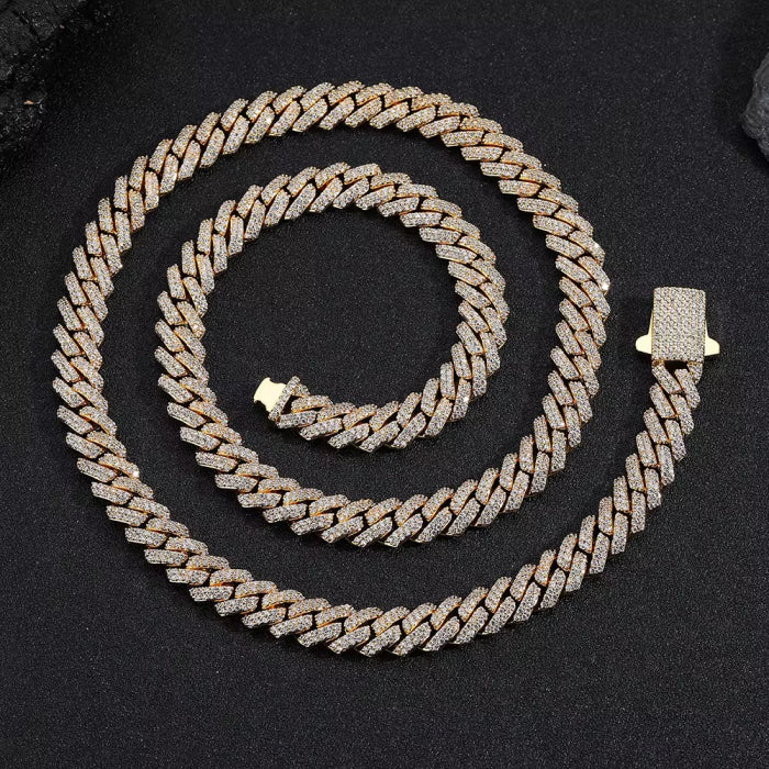 Lant Cuban Gold Diamonds 10 MM