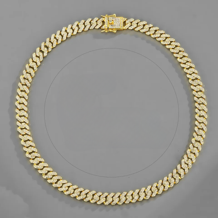 Lant Cuban Gold Full Diamonds