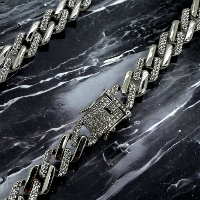 Lant Cuban Silver Diamonds
