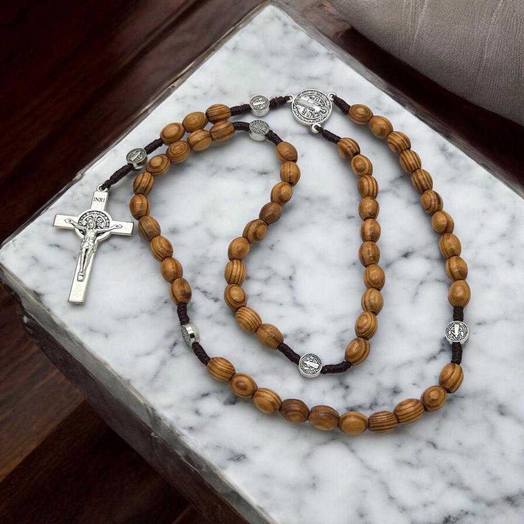 Lant Rosary Brown Wood 70 CM