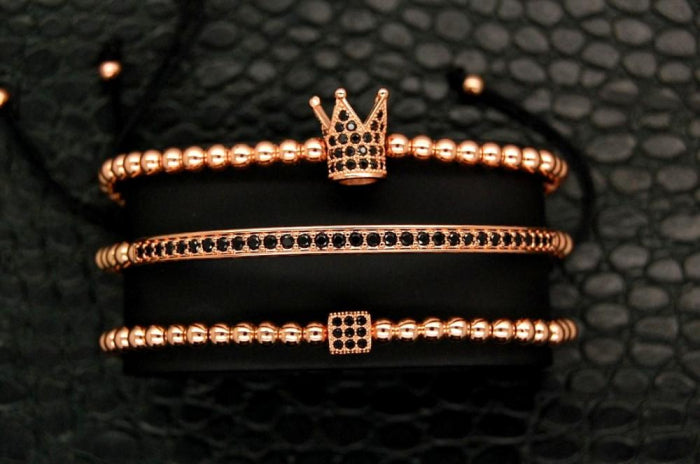 Luxury Set 3 Brooks Rose Gold 14K Bracelets