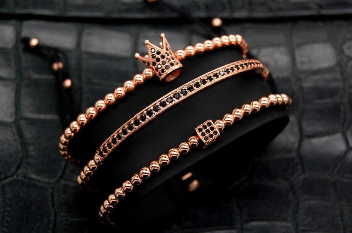 Luxury Set 3 Brooks Rose Gold 14K Bracelets