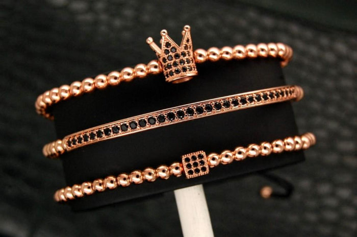 Luxury Set 3 Brooks Rose Gold 14K Bracelets