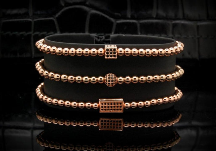 Luxury Set 3 Brooks Rose Gold Bracelets