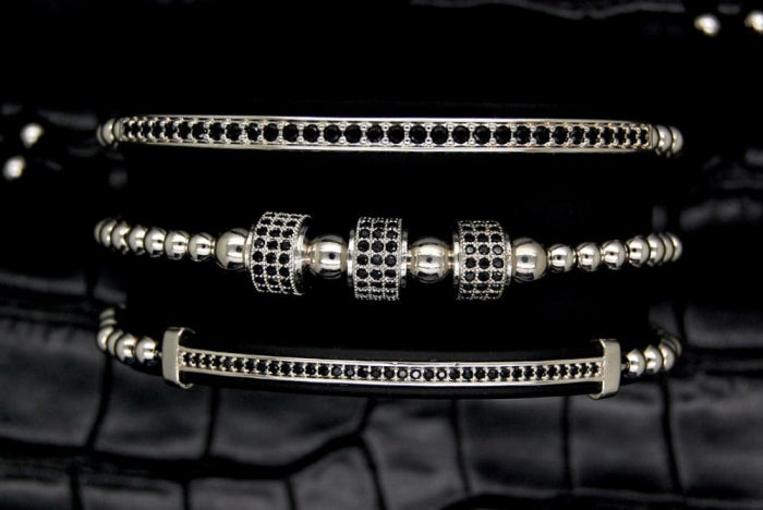 Luxury Set 3 Brooks Silver Bracelets