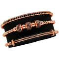 Luxury Set 3 Rose Gold Men Brooks Bracelets