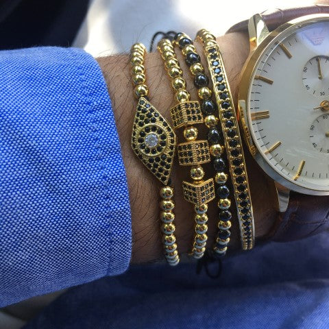 Luxury Set 4 Brooks Gold 14K Bracelets