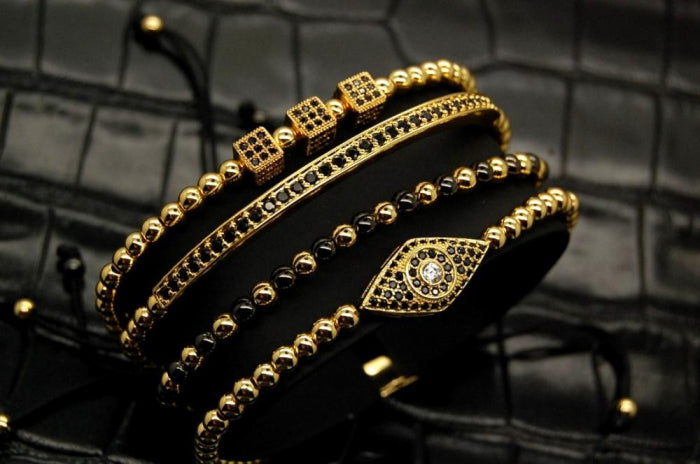 Luxury Set 4 Brooks Gold 14K Bracelets