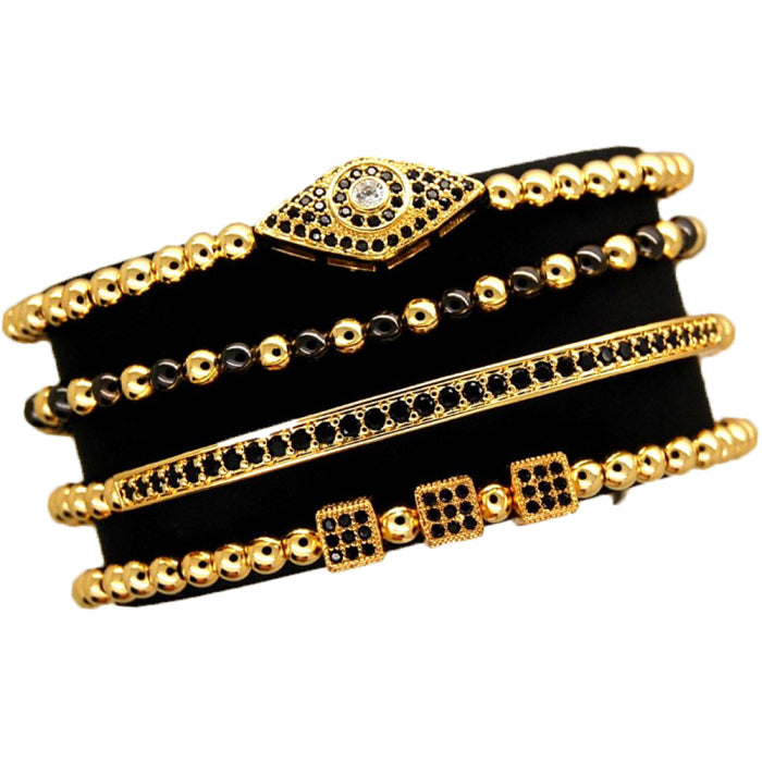 Luxury Set 4 Brooks Gold 14K Bracelets