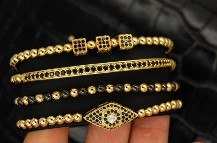 Luxury Set 4 Brooks Gold 14K Bracelets