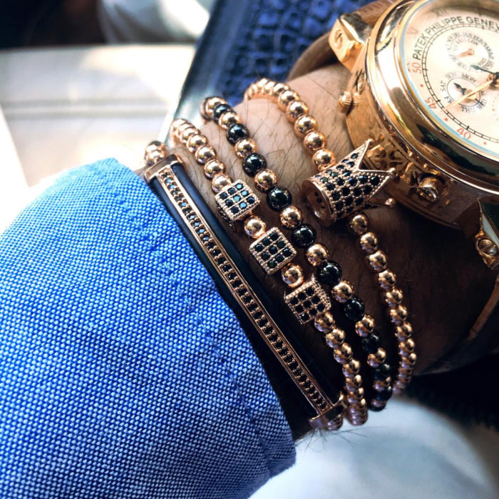 Luxury Set 4 Brooks Rose Gold 14K Bracelets
