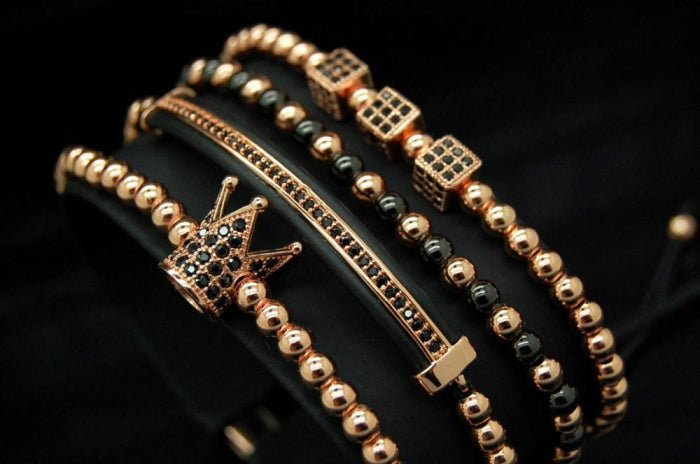 Luxury Set 4 Brooks Rose Gold 14K Bracelets