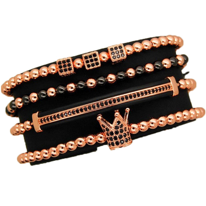 Luxury Set 4 Brooks Rose Gold 14K Bracelets