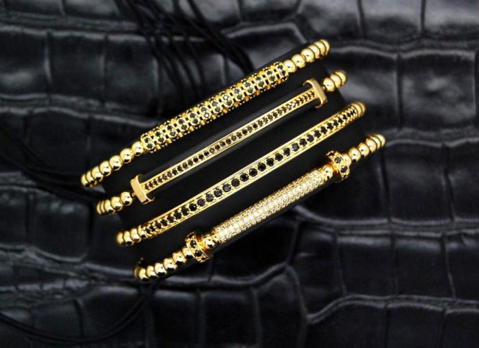 Luxury Set 4 Gold 14K Brooks Bracelets