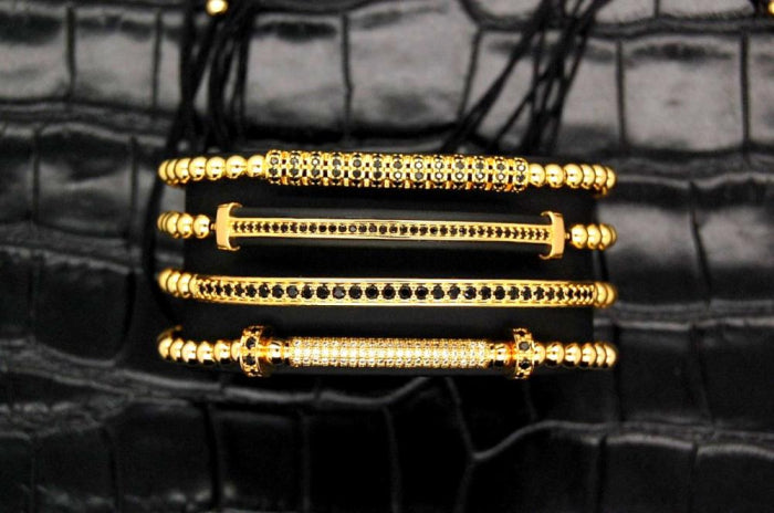 Luxury Set 4 Gold 14K Brooks Bracelets