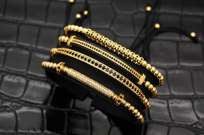 Luxury Set 4 Gold 14K Brooks Bracelets