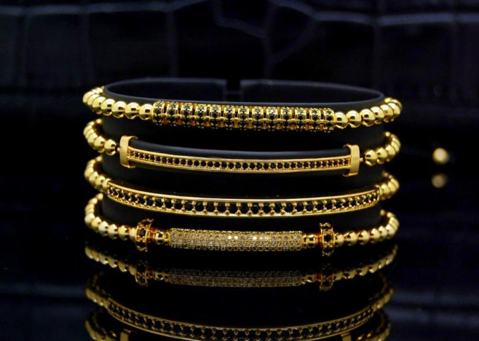 Luxury Set 4 Gold 14K Brooks Bracelets