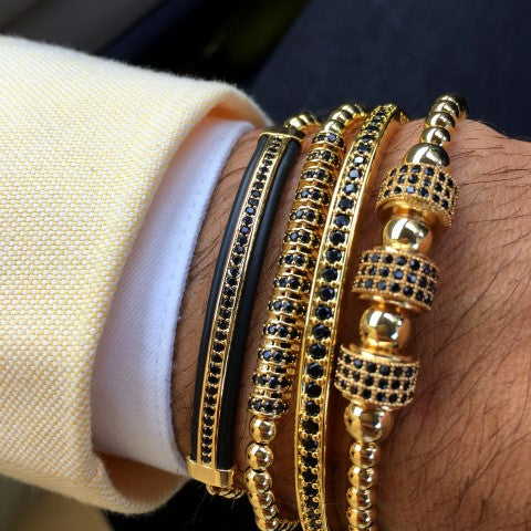Luxury Set 4 Gold Brooks Bracelets