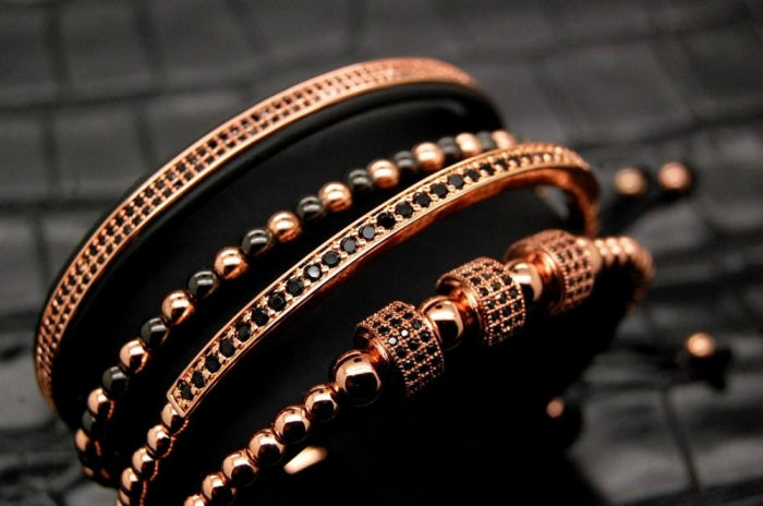 Luxury Set 4 Rose Gold 14K Brooks Bracelets