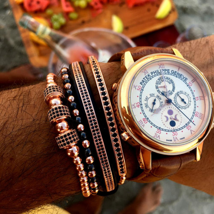 Luxury Set 4 Rose Gold 14K Brooks Bracelets