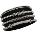Luxury Set 4 Silver Brooks Bracelets