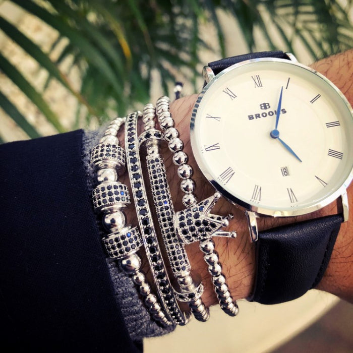 Luxury Set 4 Silver Imperator Brooks Bracelets