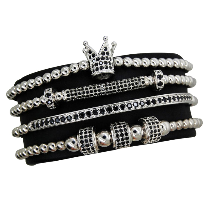 Luxury Set 4 Silver Imperator Brooks Bracelets