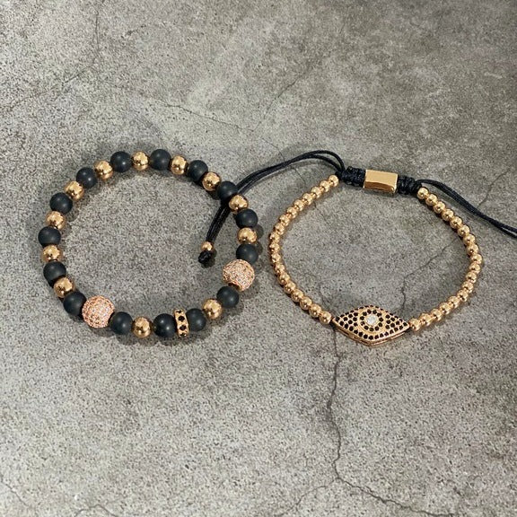 Set 2 Bratari Brooks Rose Gold Evil Eye)