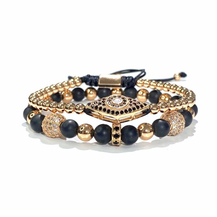 Set 2 Bratari Brooks Rose Gold Evil Eye)