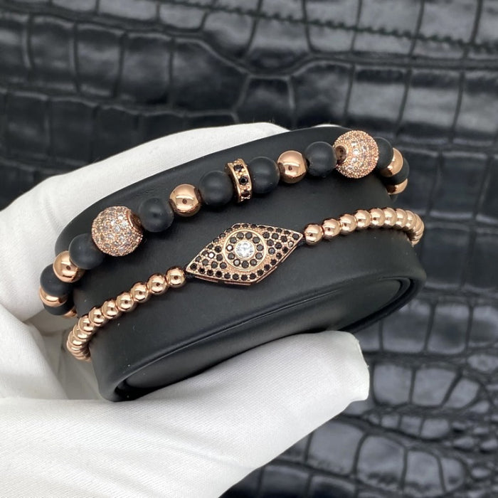 Set 2 Bratari Brooks Rose Gold Evil Eye)