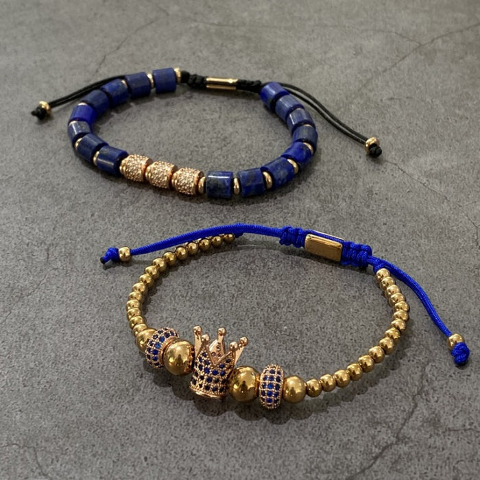 Set 2 Bratari Brooks Rose Gold Lapis Lazuli