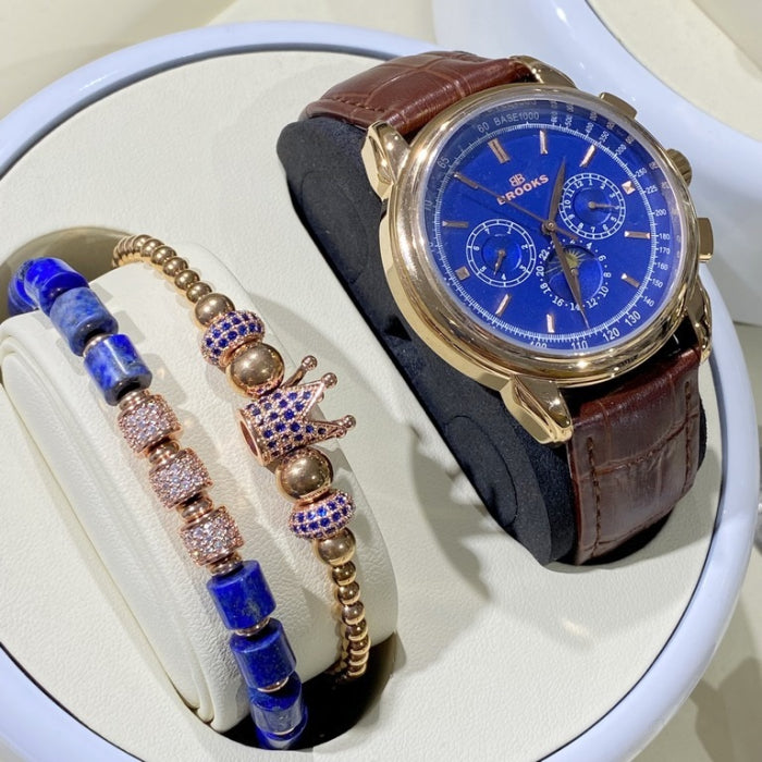 Set 2 Bratari Brooks Rose Gold Lapis Lazuli