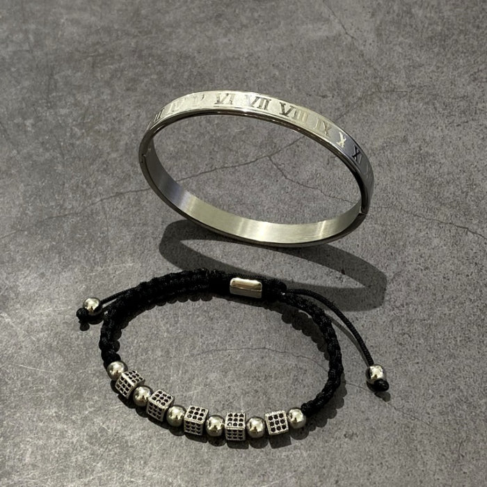 Set 2 Bratari Brooks Silver Roman Cubes