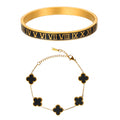Set 2 Bratari Gold Roman Clover