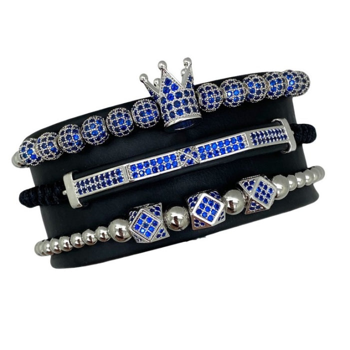 Set 3 Bratari Brooks Blue Imperial Zircon