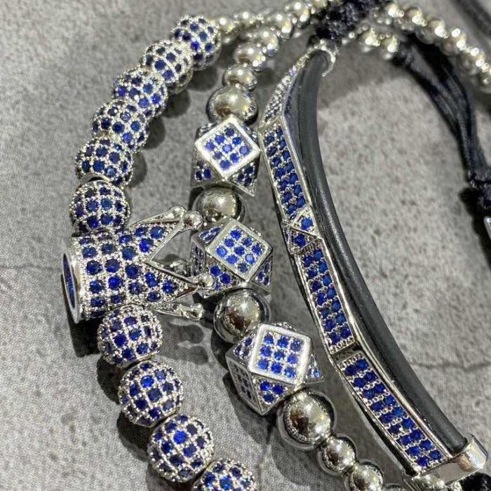 Set 3 Bratari Brooks Blue Imperial Zircon