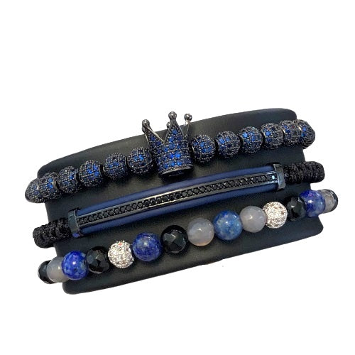 Set 3 Bratari Brooks Blue Zirconium