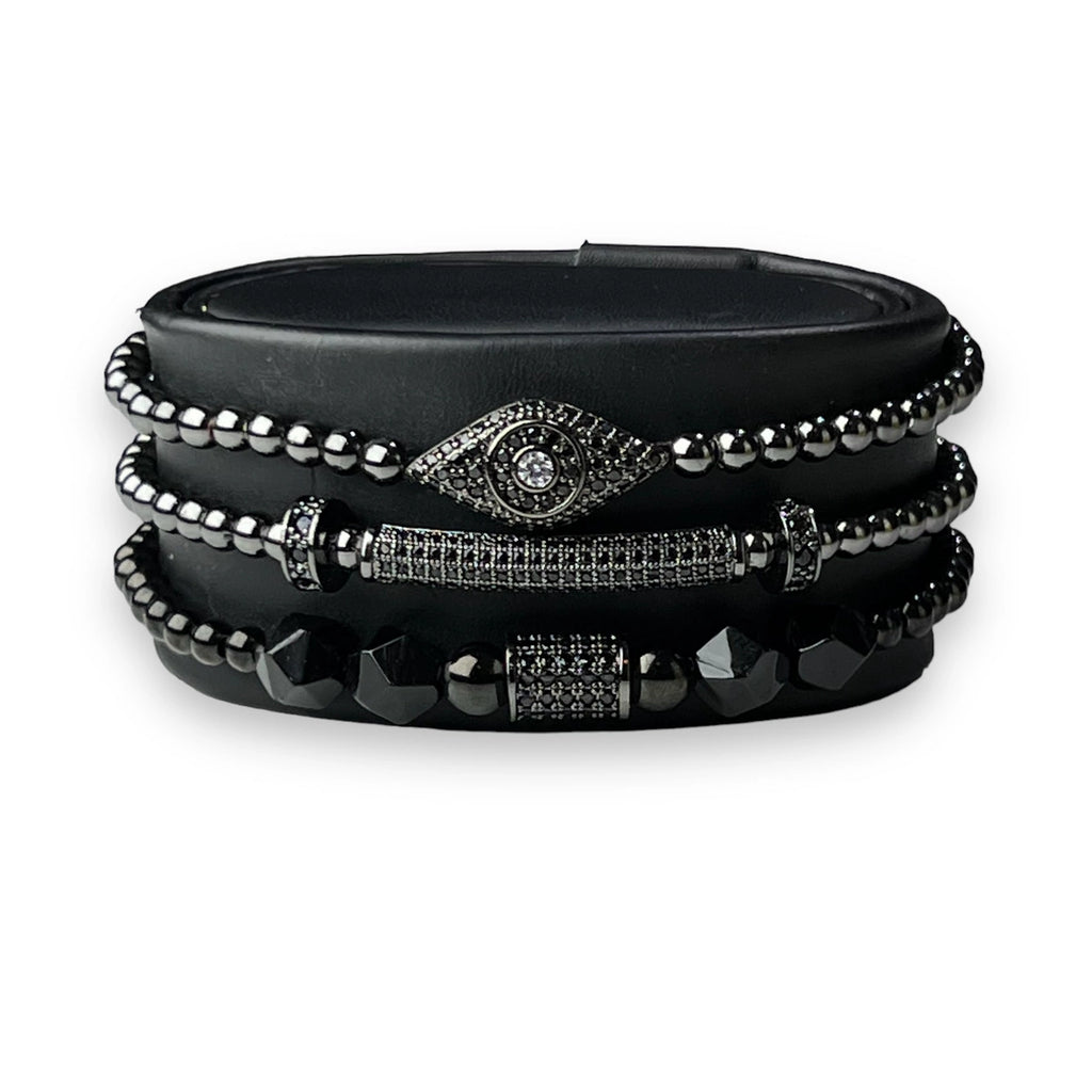 Set 3 Bratari Brooks Full Black Statement