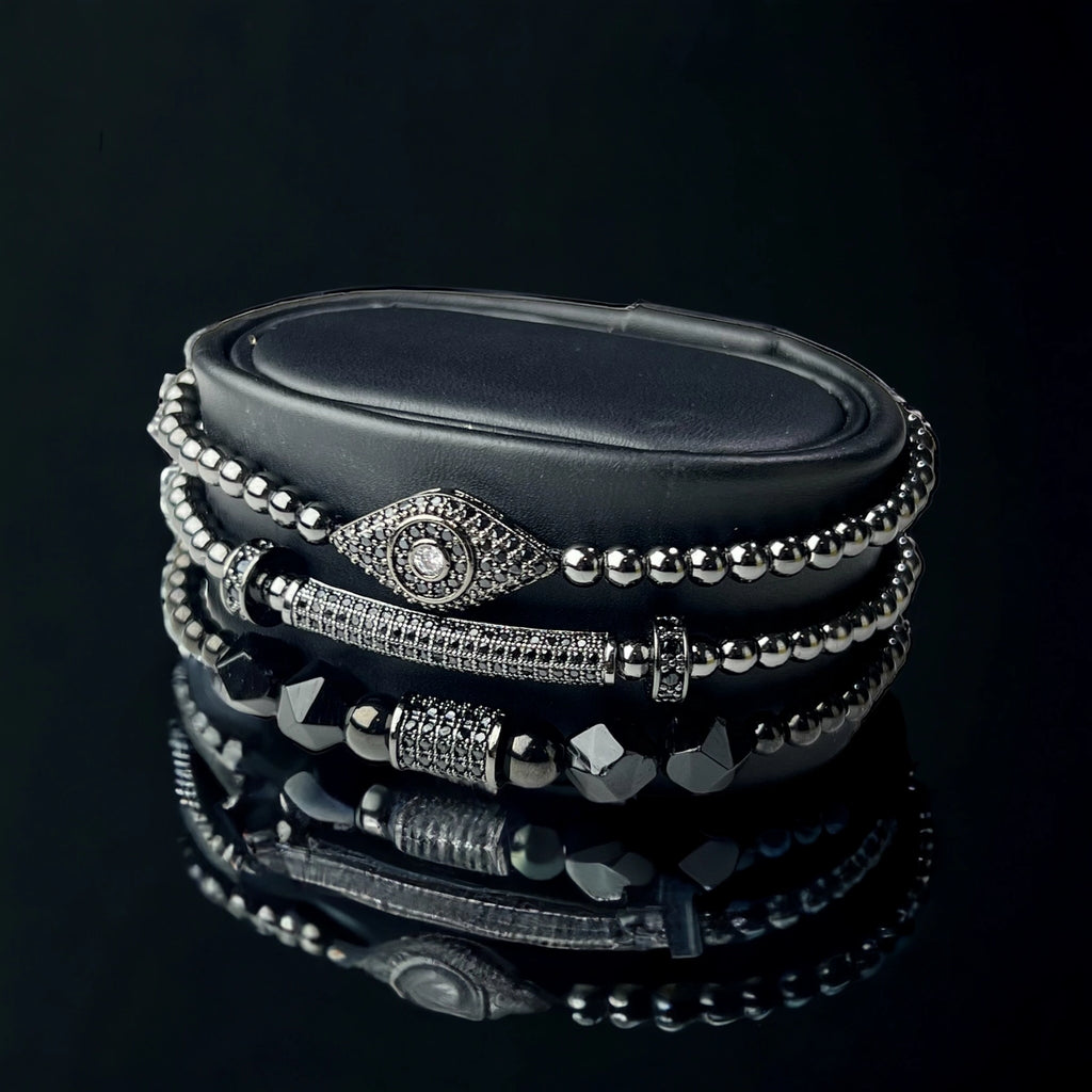 Set 3 Bratari Brooks Full Black Statement