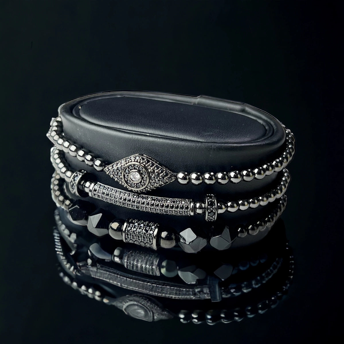 Set 3 Bratari Brooks Full Black Statement
