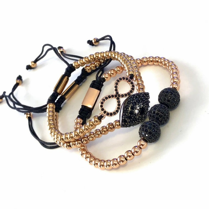 Set 3 Bratari Brooks Rose Gold Infinity Eye