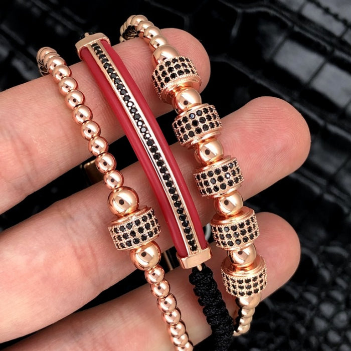 Set 3 Bratari Brooks Rose Gold Louviere