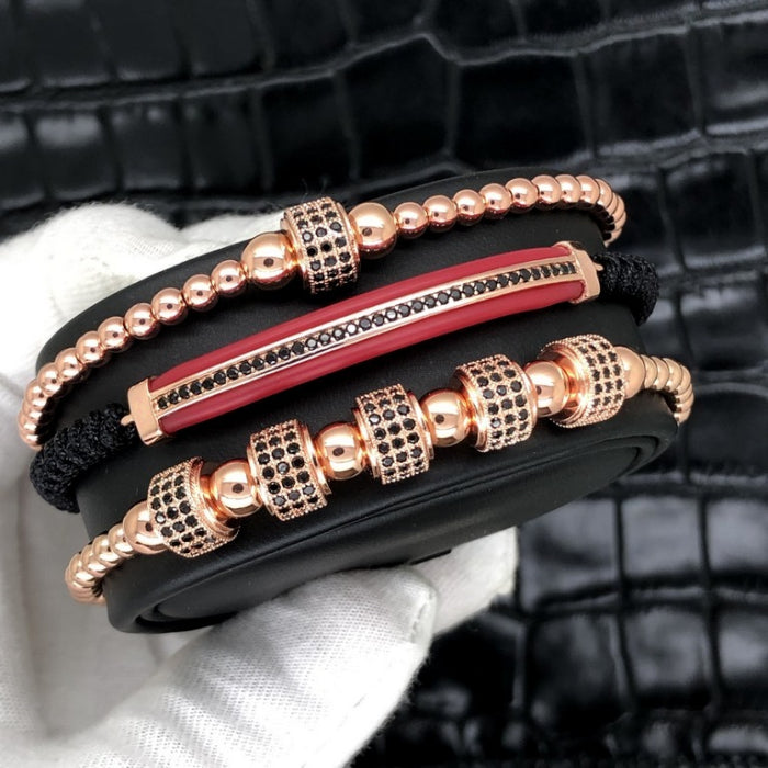 Set 3 Bratari Brooks Rose Gold Louviere