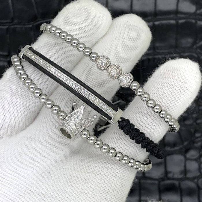 Set 3 Bratari Brooks Silver Royalsfield
