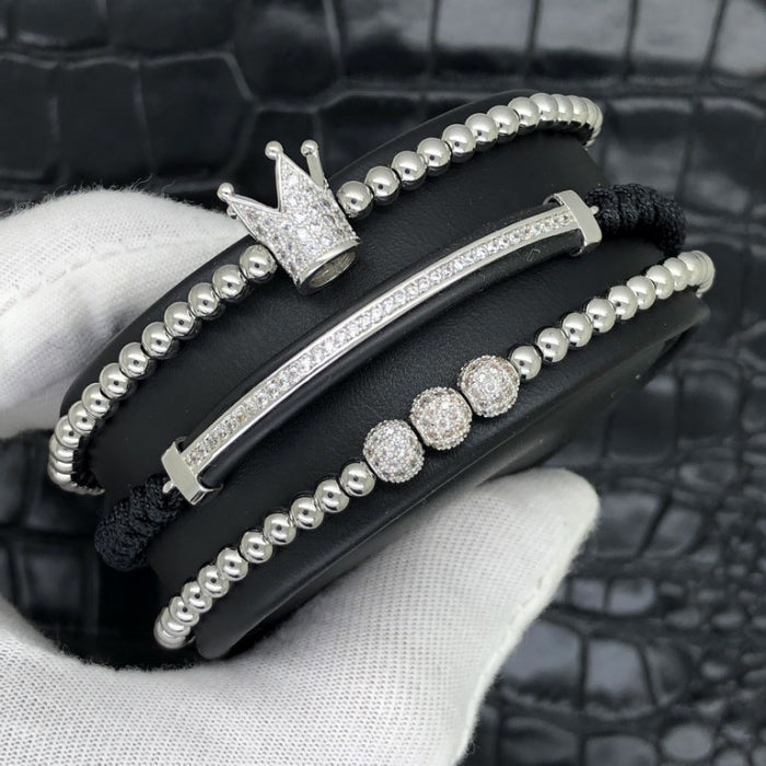Set 3 Bratari Brooks Silver Royalsfield