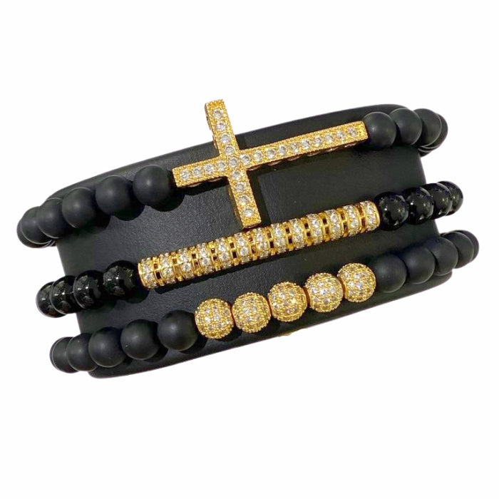 Set 3 Bratari Brooks Woman Gold Cross