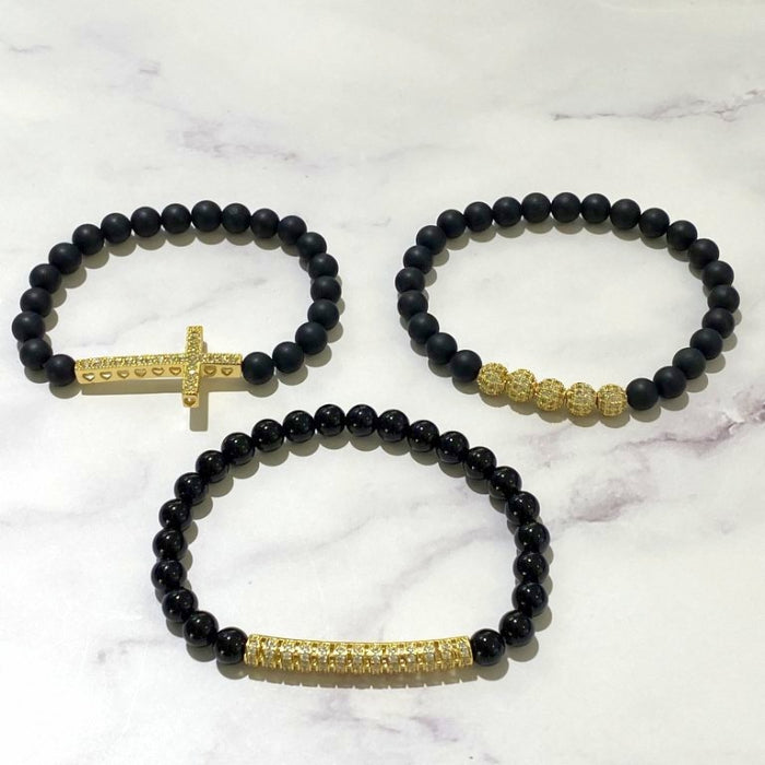 Set 3 Bratari Brooks Woman Gold Cross